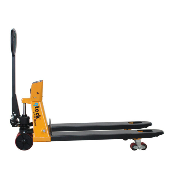 qteck Wiegehubwagen mit Drucker 1150 mm Gabel - 2000 kg Hubkraft – Bild 3